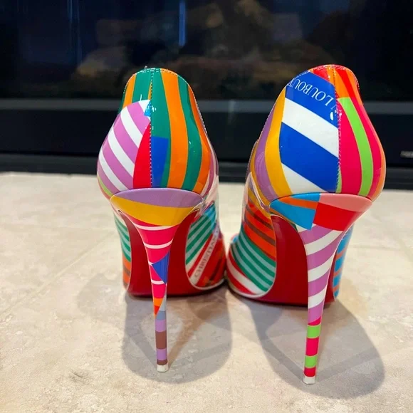 Christian Louboutin HOT CHICK 100 Scallop Heels Pumps Shoes Grand BainStiletto - Picture 2 of 13